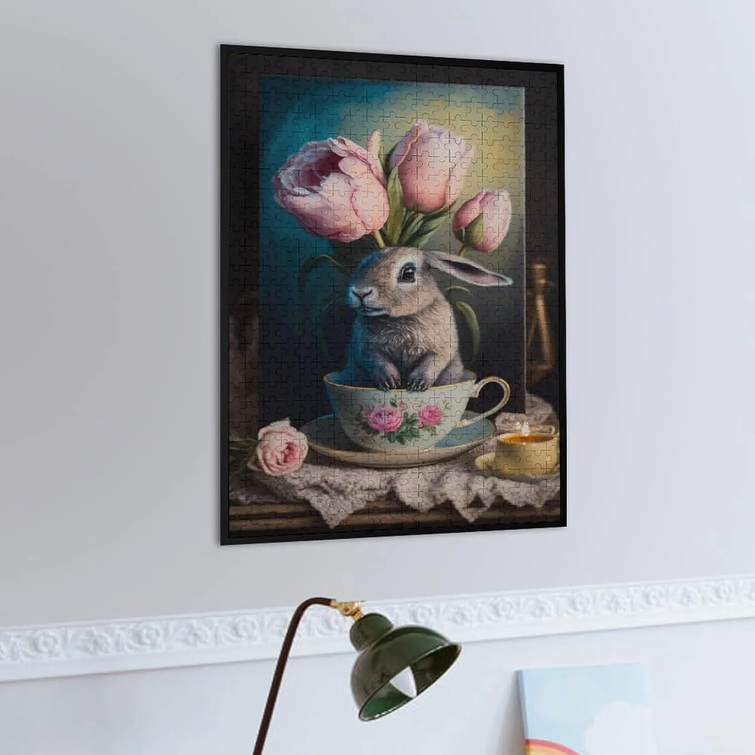 Puzzles for Adults 500 Pieces - Tulip Bunny Fantasy Color Children's Primary Funny Puzzles Poster Family Reunion Puzzle, Toys for Boys and Girl