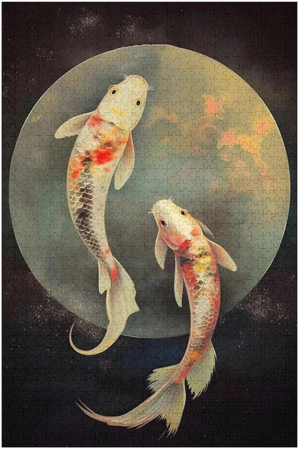 Puzzles for Adults 1000 Pieces - Fantasy Koi Fish Ocean Funny Educational Puzzles, Birthday Christmas Valentine's Day Gift