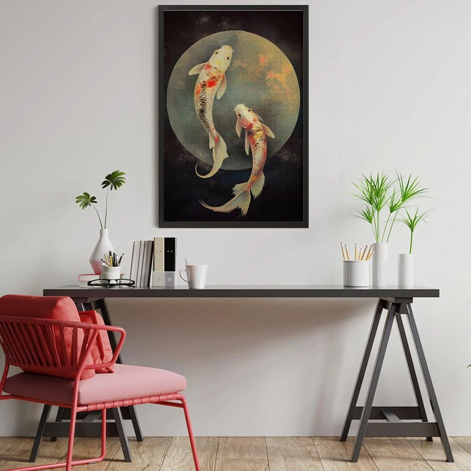 Puzzles for Adults 1000 Pieces - Fantasy Koi Fish Ocean Funny Educational Puzzles, Birthday Christmas Valentine's Day Gift