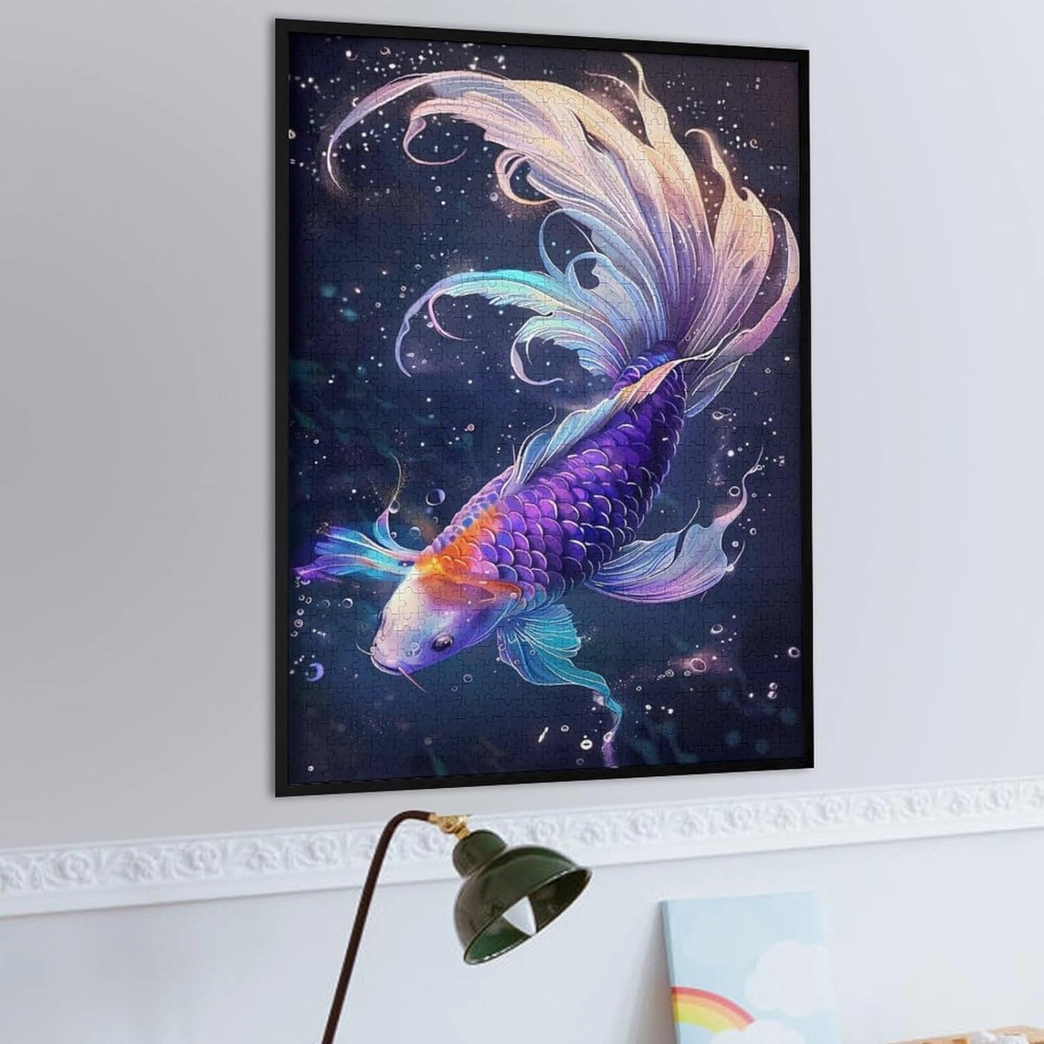 Puzzles for Adults 1000 Pieces - Purple Betta Fish Fish Funny Puzzles Educational Games Gift for Birthday Christmas Halloween