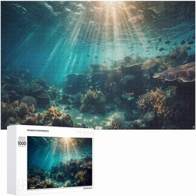 Puzzles for Adults 1000 Pieces - Swimming with Multi Ed Reef Fish Sea Puzzles for Family Games, Puzzle for Gifts, Funny Puzzle for Education
