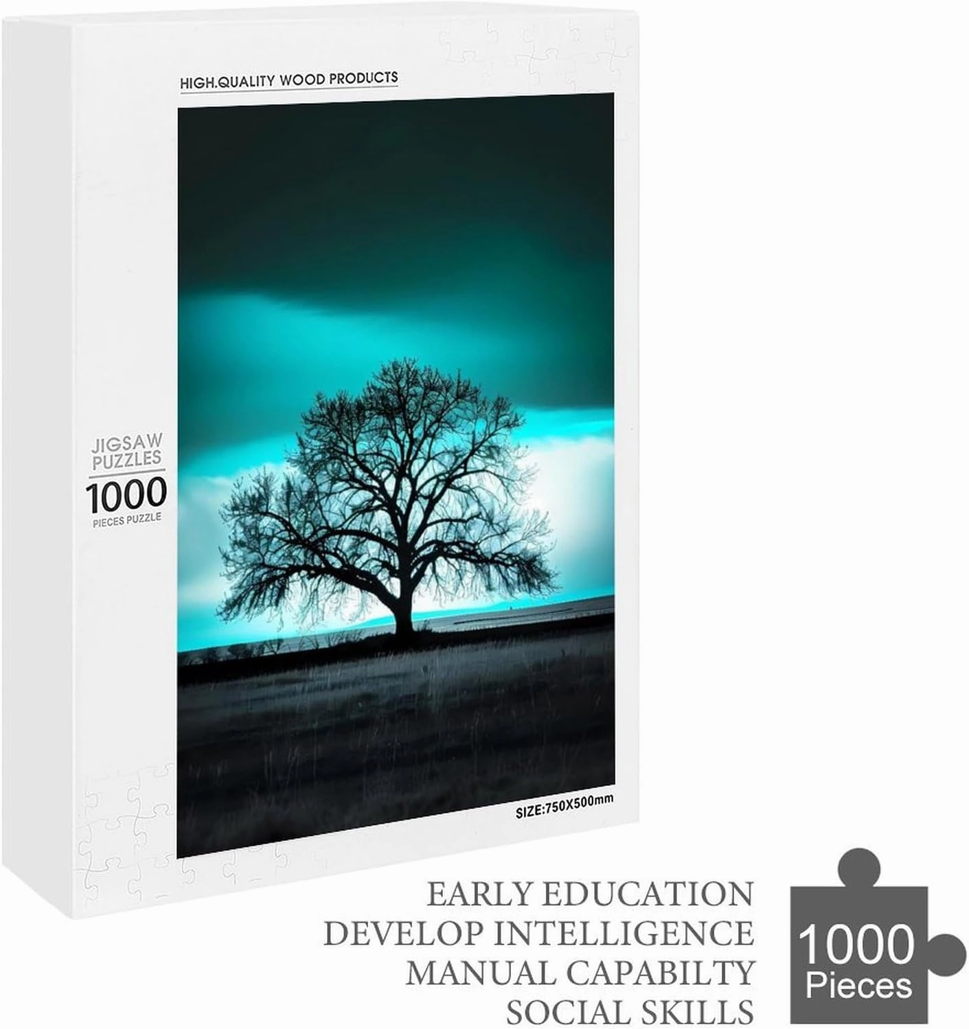 Puzzles for Adults 1000 Pieces - The Lone Tree in The Desert Tree Puzzle Brain Teaser Activity for Kids,Gift for Birthday Christmas