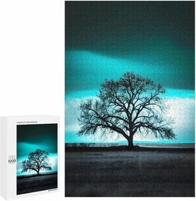 Puzzles for Adults 1000 Pieces - The Lone Tree in The Desert Tree Puzzle Brain Teaser Activity for Kids,Gift for Birthday Christmas