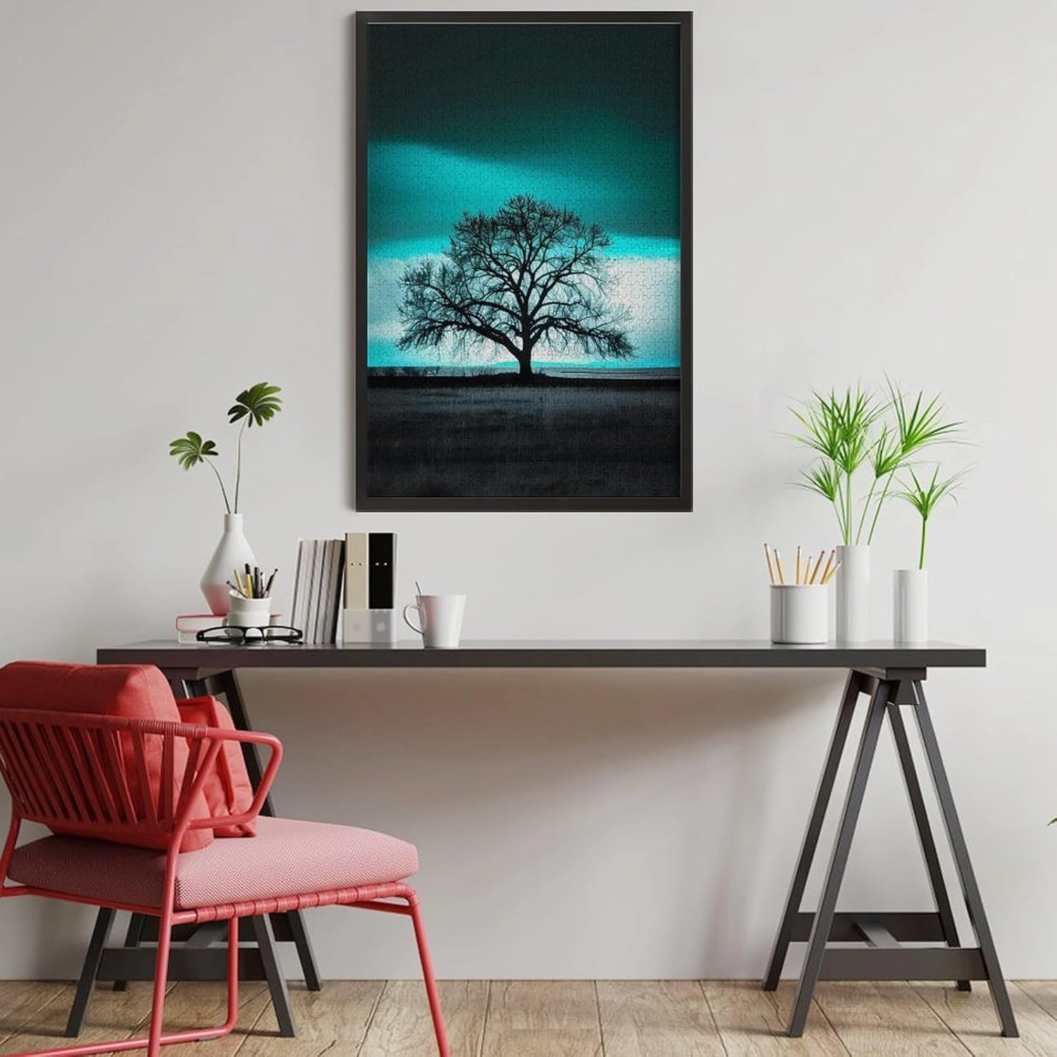 Puzzles for Adults 1000 Pieces - The Lone Tree in The Desert Tree Puzzle Brain Teaser Activity for Kids,Gift for Birthday Christmas