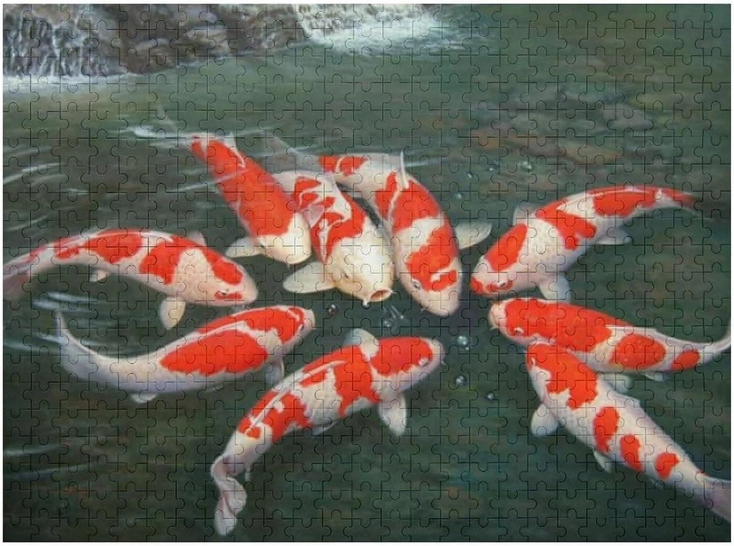 Puzzles for Adults 500 Pieces - Koi Fish Nine Koi Fish Hi-Definition Printing Beautiful Drawings,for Bedroom Decor Family Holidays,Elevate Yourself Gift Decor