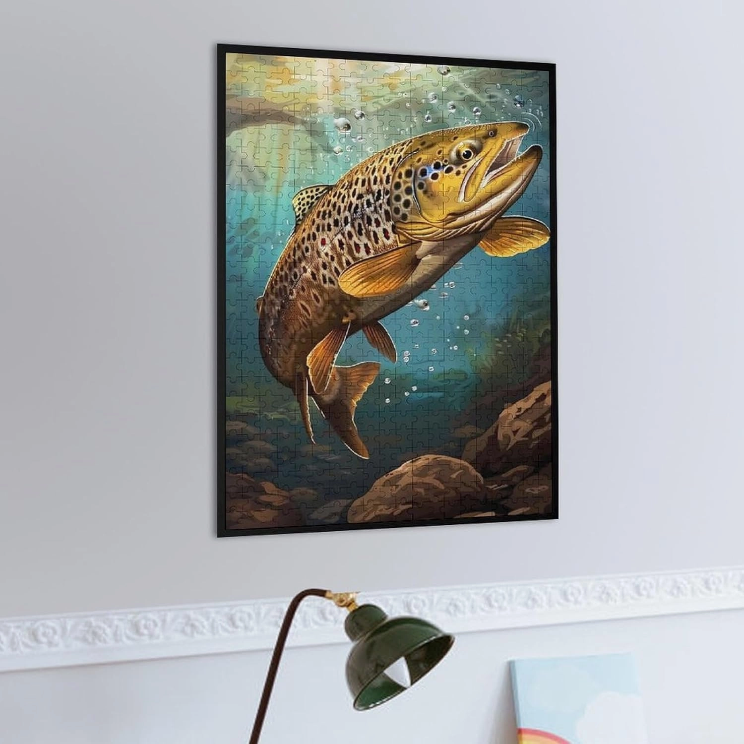 Puzzles for Adults 500 Pieces - The Brown Trout Fish Fish Funny Educational Learning Puzzle Toys for Girls and Boys