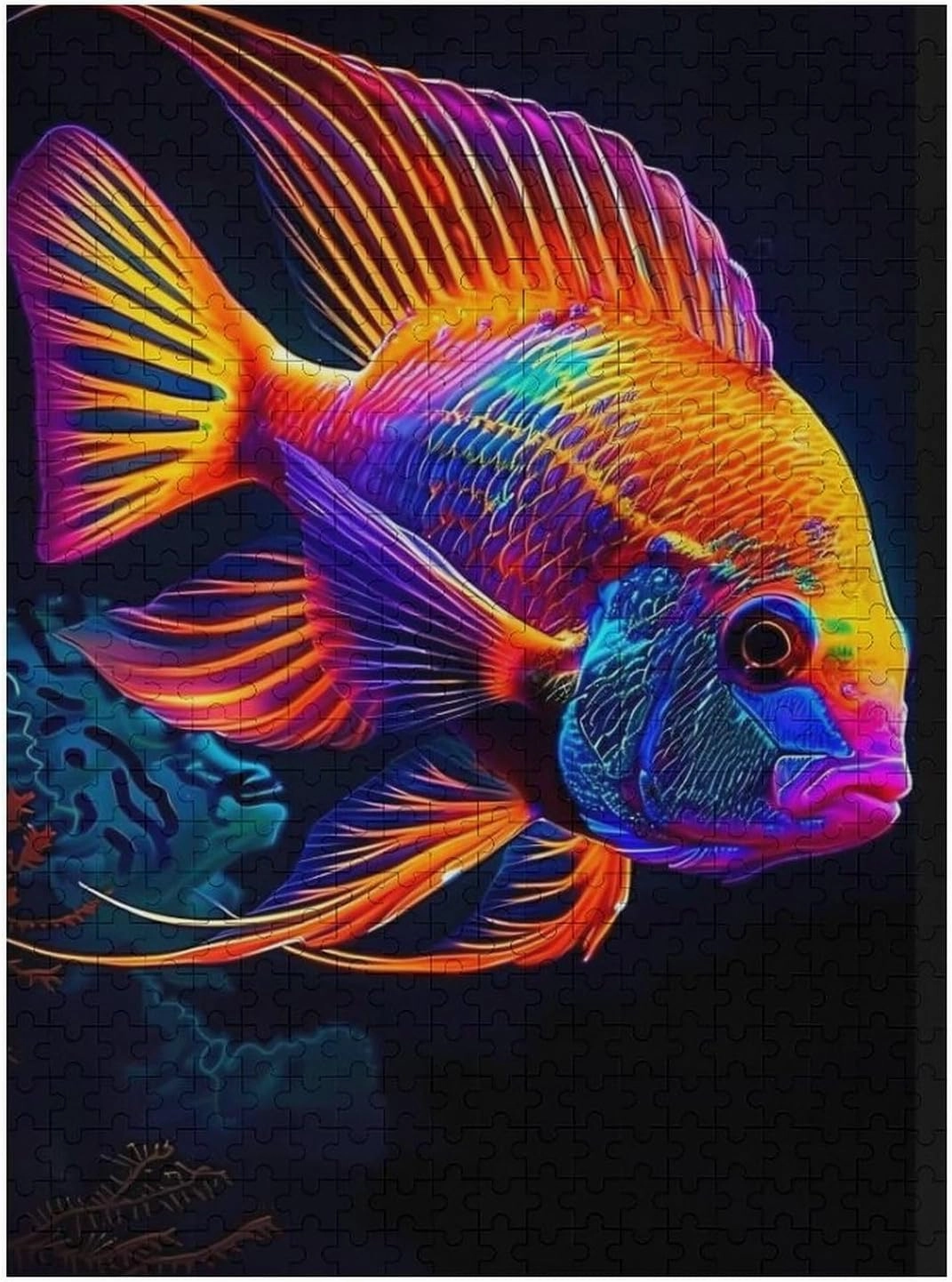 Puzzles for Adults 500 Pieces - The Colorful Tropical Fish Funny Fish Funny Educational Kids Puzzles,Children Puzzle Games Toys for Girls and Boys