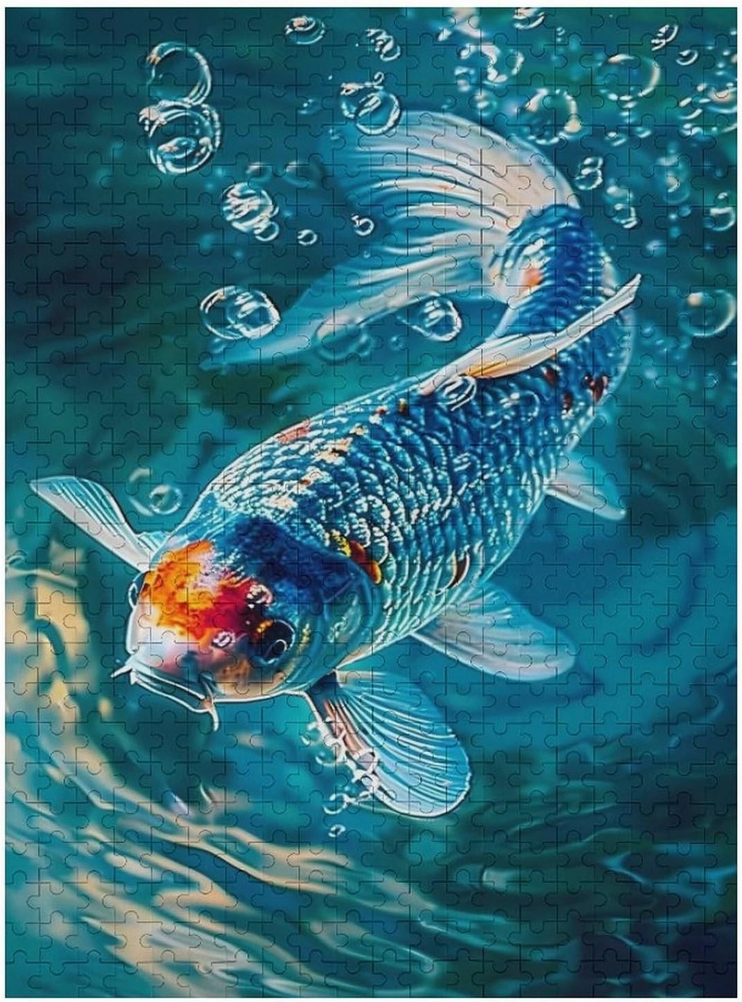 Puzzles for Adults 500 Pieces - The Fish Surrounded by Bubbles Fish Funny Puzzle Learning Educational Puzzles for Children Girls and Boys