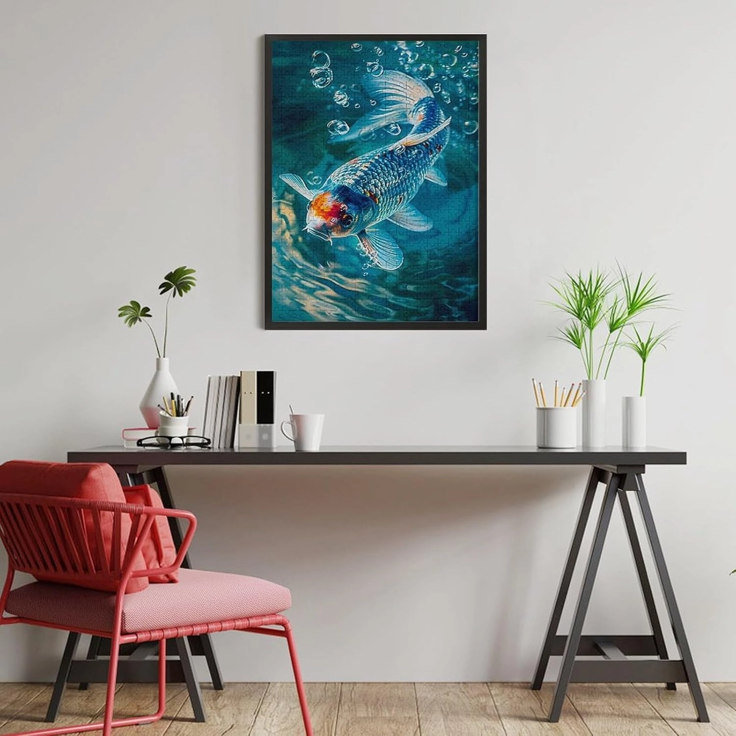 Puzzles for Adults 500 Pieces - The Fish Surrounded by Bubbles Fish Funny Puzzle Learning Educational Puzzles for Children Girls and Boys