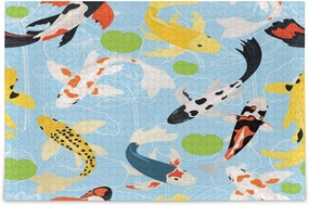 QUGRL Koi Fish Colorful Jigsaw Puzzle 1000 Pieces for Adults Teens Japan Style Cartoon DIY Wall Art Intellectual Decompressing Educational Fun Game