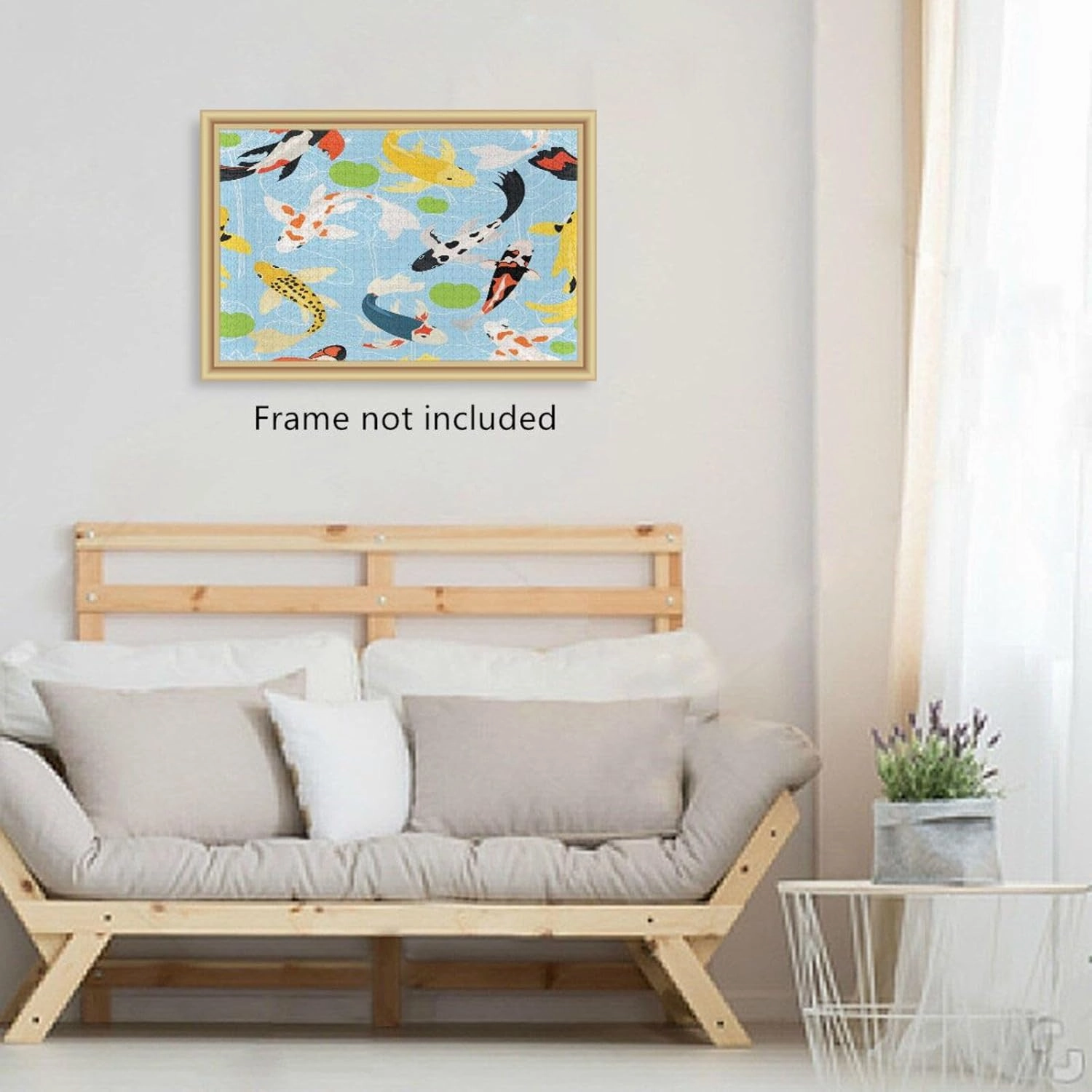 QUGRL Koi Fish Colorful Jigsaw Puzzle 1000 Pieces for Adults Teens Japan Style Cartoon DIY Wall Art Intellectual Decompressing Educational Fun Game