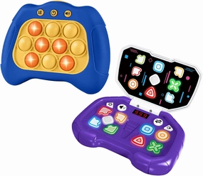 Quick Push Game & Handheld Dance Game, Light Up Push Bubble/Button Game Electronic Brain & Memory Games Stress Relief Sensory Pop Fidget Game Toys Birthday Toy for Kids 3-12