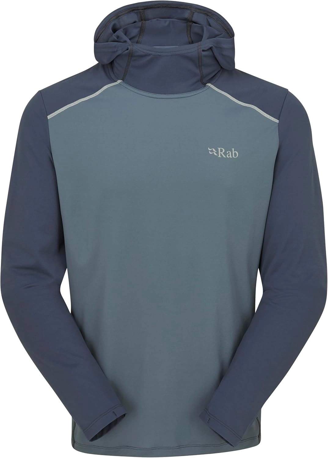 Rab Men's Force Hoody Lightweight Long-Sleeve Hooded Baselayer Shirt for Hiking, Climbing, & Trail Running
