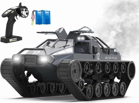 RACENT RC Crawler 1:12 Scale 2.4Ghz Remote Control Tank 4WD 360°Rotating Drifting Car Off-Road All Terrain RC Truck with 2 Batteries Toy Gifts