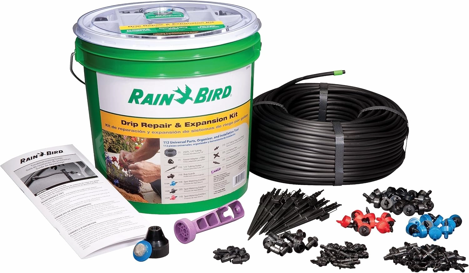 Rain Bird DRIPPAILQ Drip Irrigation Repair and Expansion Kit,Green