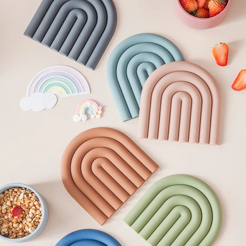 Rainbow Silicone Table Mat Coaster