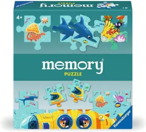 Ravensburger 22461 - Puzzle Memory® - Underwater World - for 2 to 4 Memory® Fans from 4 Years, The World Famous Memory Game Classic as Puzzle Game