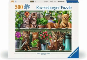 Ravensburger 500-Piece Puzzle - Katzen im Regal for Adults & Kids Aged 10 