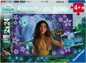 Ravensburger Disney Raya and The Last Dragon 2 x 24 Piece Jigsaw Puzzle Set for Kids - 05097 - Every Piece is Unique, Pieces Fit Together Perfectly