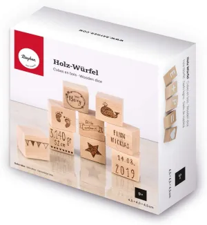Rayher Wooden Cube 4 x 4.5 cm Natural