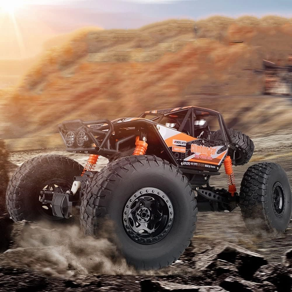RC 1:10 Large High-Speed Four-Wheel Drive Climbing Car Off-Road Vehicle 2.4G Remote Control Racing Mechanical Car Front and Rear Motor Drive Children's Toy Car Children's Gift