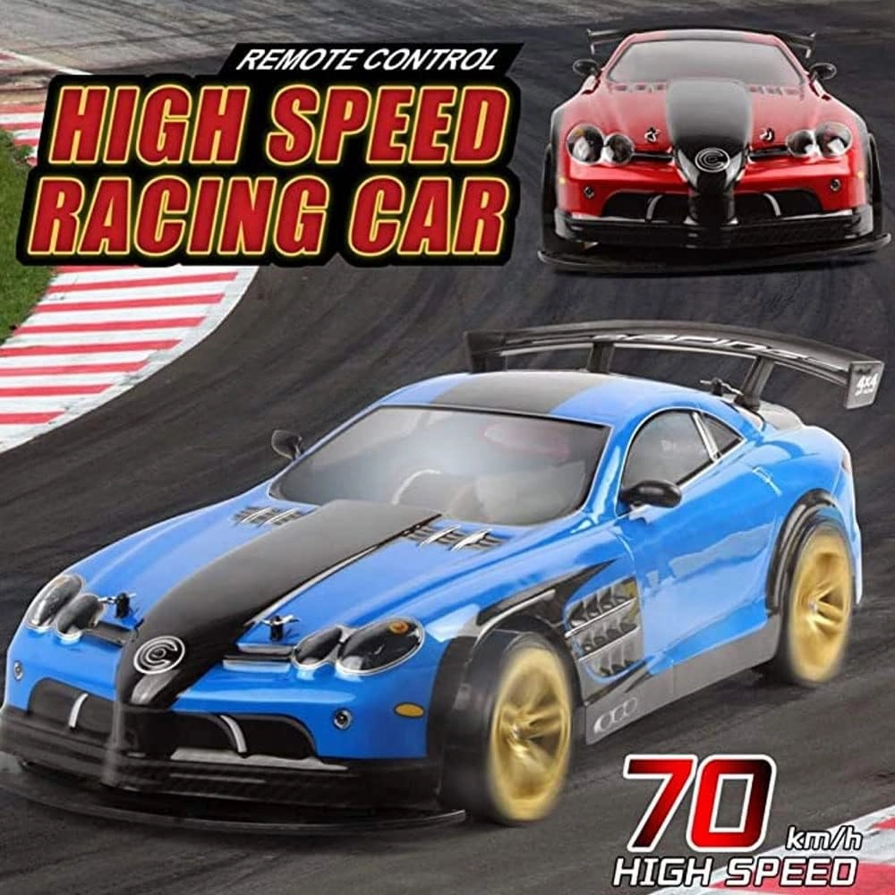 Rc Buggy 4WD Fast Drift RC Cars 70kmh High Speed Racing Rc Car for Adult 1/10 Scale RC Truck 2.4GHZ Remote Control On Road Drift Electric Toys Vehicle 2 Battery