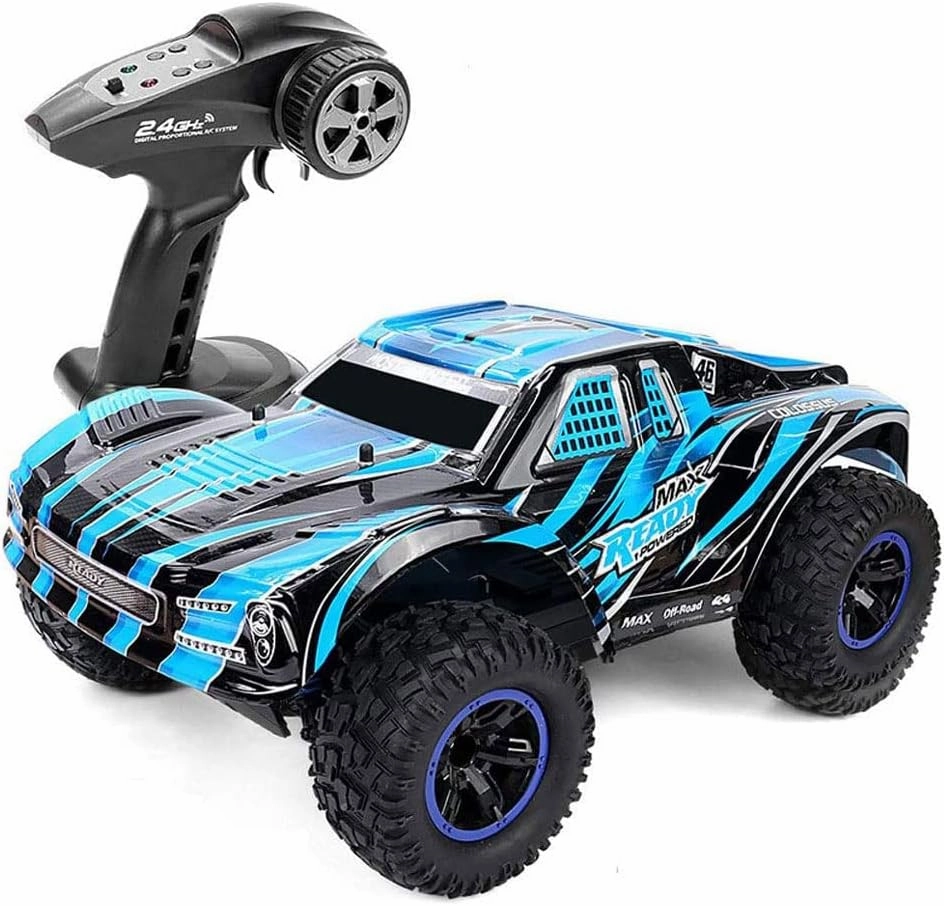 RC Cars 1:10 Scale Remote Control Truck,4WD High Speed All Terrains Off Road 2.4G Monster Charging RC Rally Car for Kids Boys and Adults