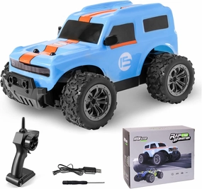 RC Cars for Kids 2WD Remote Control Car 2 Batteries Alloy Monster Trucks 60Mins Play Time Electric Toy Off-Road Crawler Gift for Boys and Girls