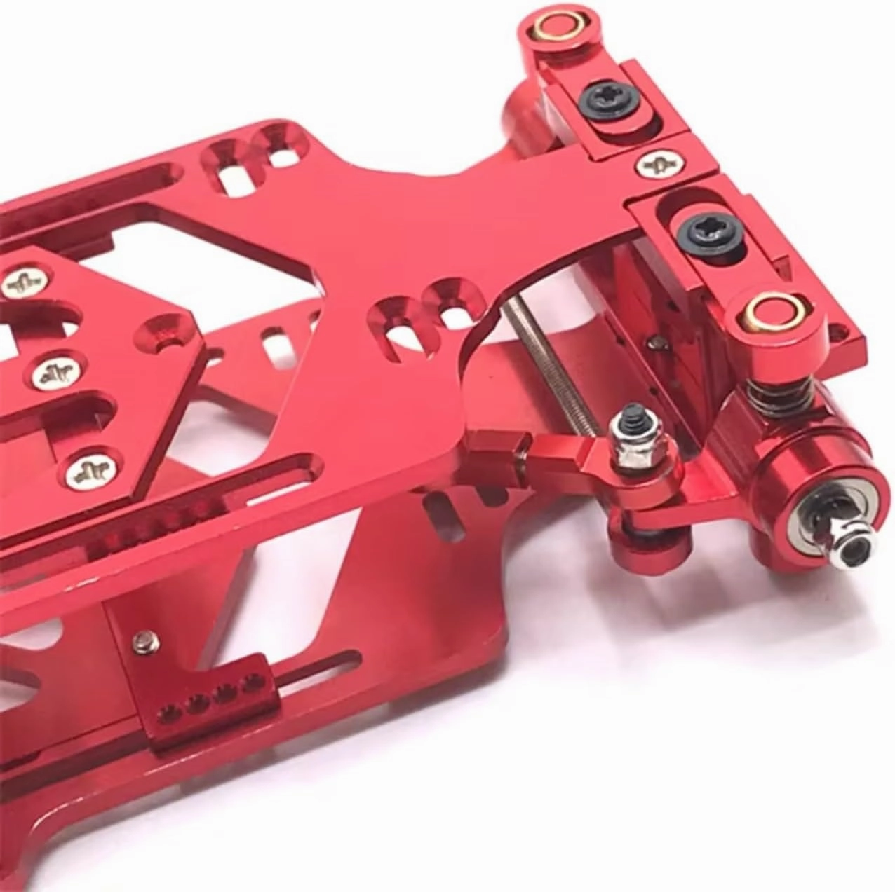 Rc Connecting Rod Tie Rod for MINI-Q for WLtoys 1/28 MetalSteering Linkage Servo Linkage Servo Arm for Fit RC Car Parts and Accessories Upgrades Replacement and Use(Red)