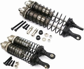 RC Shock Absorber Compatible With VRX For Racing RH1043 RH1045 RH1043SC RH1045SC 1/10 RC Car Upgrade Parts 4Pcs Metal Shock Absorber 10001 10043(Black)