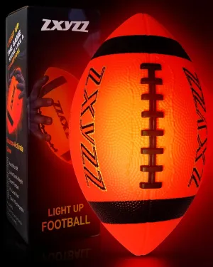 Rechargeable Glow in The Dark Football Birthday Gifts for 6 7 8 9 10 11 12 13 14 15 Year Old Boys, NO 6 Light Up Football Perfect for Teen Outdoor Sports Ideas, Kids Boys Toy Stuff Ages 6-15