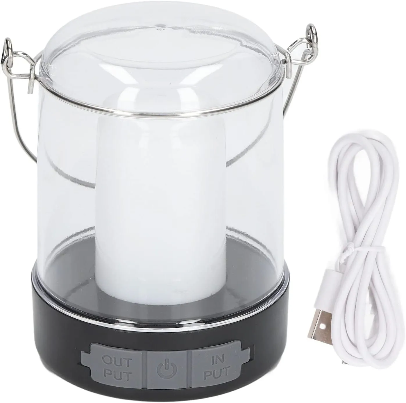 Rechargeable LED Camping Lantern 3 Modes 360° Luminous Rechargeable Waterproof Emergency Lanterns Portable Camping Lights with Hook for Outdoor Garden