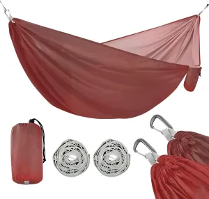 Red Gradient 330lb Capacity Outdoor Hammocks with Hanging Rope Swing Hammock for Camping Travel Accessories accesorios para campamento