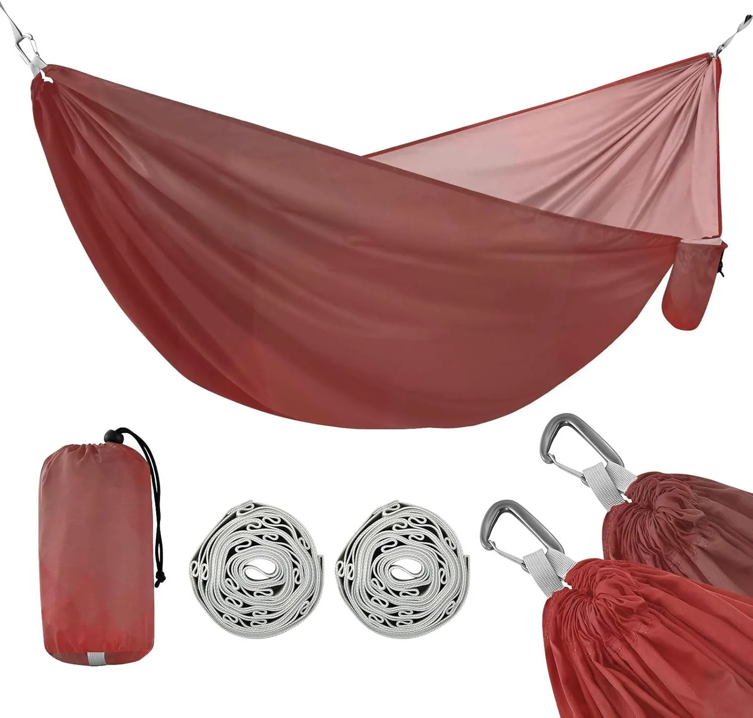 Red Gradient 330lb Capacity Outdoor Hammocks with Hanging Rope Swing Hammock for Camping Travel Accessories accesorios para campamento