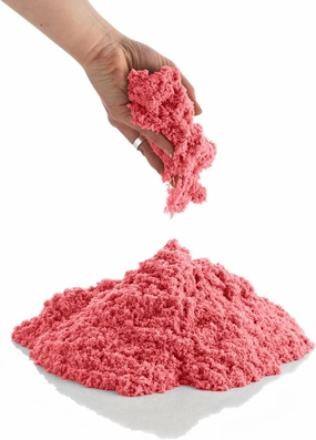 Red 5 Pound Refill Pack - Including: 5 Pounds Moldable Indoor Play Sand, Storage Container and Inflatable Sandbox