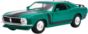 Resin Car Vehicle Model 1 24 Fit for Ford Mustang BOSS 302 1970 Alloy Car Model Diecast Metal Muscle Vehicle Toy Collection Green Festive Deluxe Gift, ZMAOAZ200510103