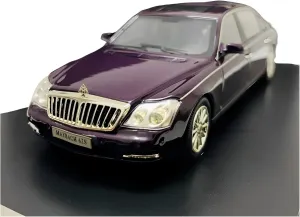 Resin Car Vehicle Model Fit for Maybach 62S 1 43 Purple Diecast Model Car Exquisite Metal Car Adult Classic Collection Souvenirs Festive Deluxe Gift