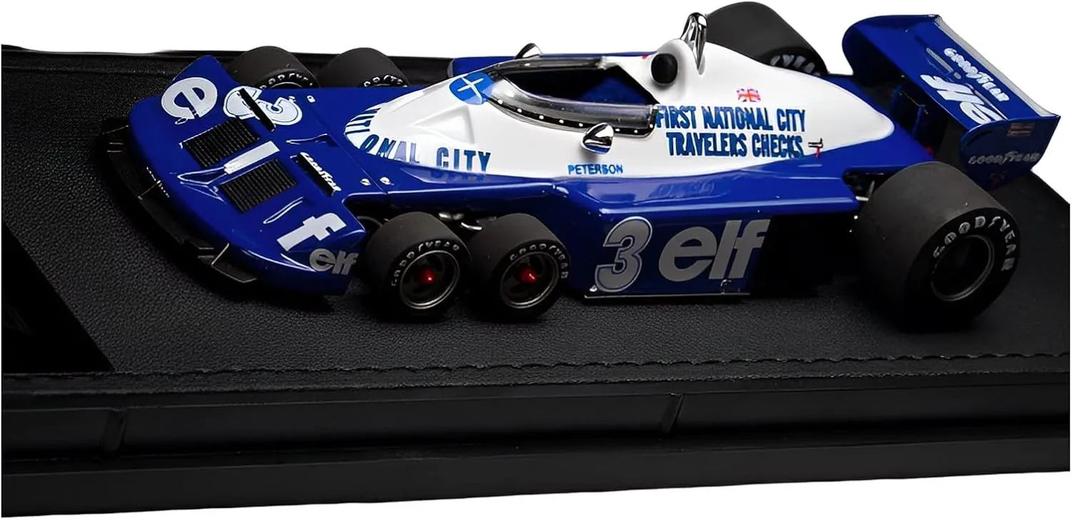 Resin Car Vehicle Model Fit for Tyrrell P34 RG 1977 1 43 Limited Edition Alloy Car Model Classic Simulation Vehicle Souvenir Ornaments Festive Deluxe Gift