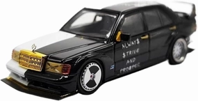 Resin Car Vehicle Model Fit for 190E W201 Restomod 1 64 Black White Limited Diecast Model Mini Car Toy Adult Collection Festive Deluxe Gift