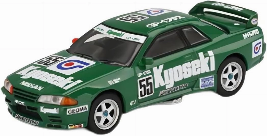 Resin Car Vehicle Model Fit for Nissan Skyline GT-R (R32) #55 1 64 Racing Simulation Alloy Car Model Collectible Gift Toy Festive Deluxe Gift