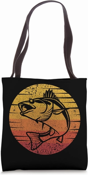 Retro Hooks Lures Zander Expert Walleye Fishing Tote Bag
