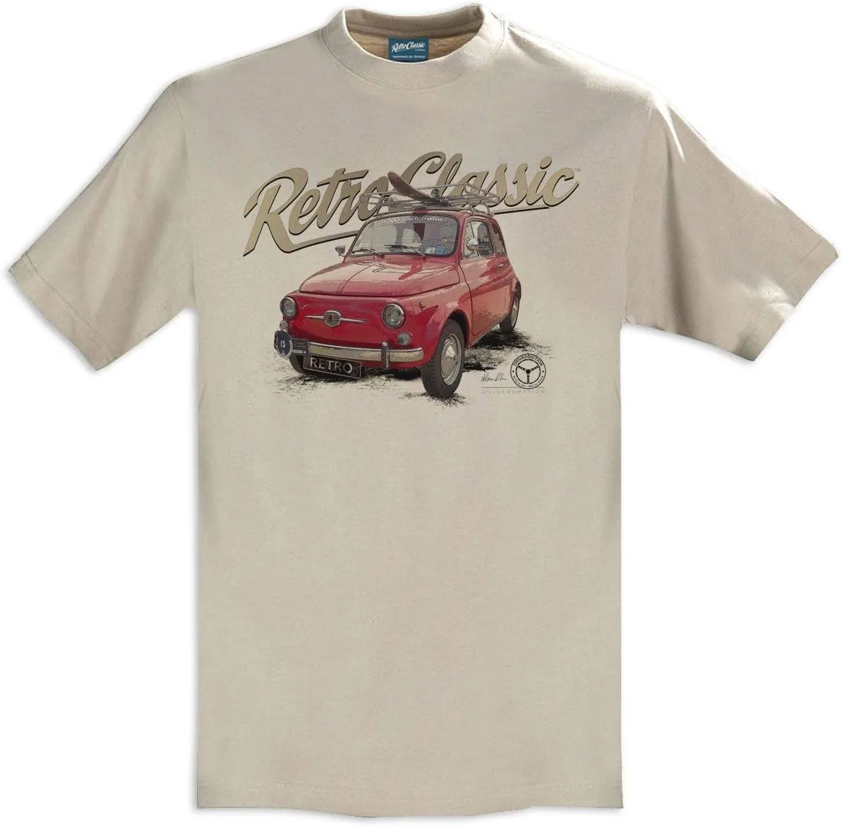 RetroClassic Classic 1965 Fiat 500 Car Mens T-Shirt
