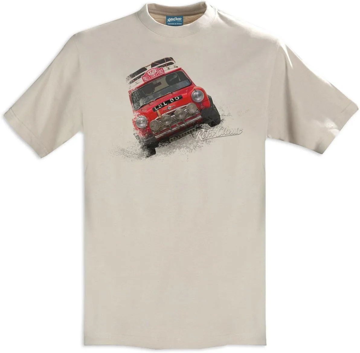 RetroClassic Rally Mini Cooper Classic Sports Car Mens Crew Neck T-Shirt