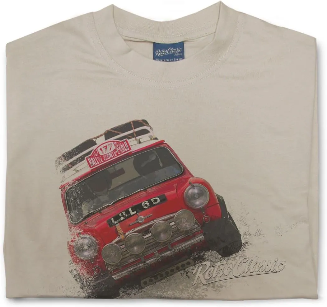 RetroClassic Rally Mini Cooper Classic Sports Car Mens Crew Neck T-Shirt
