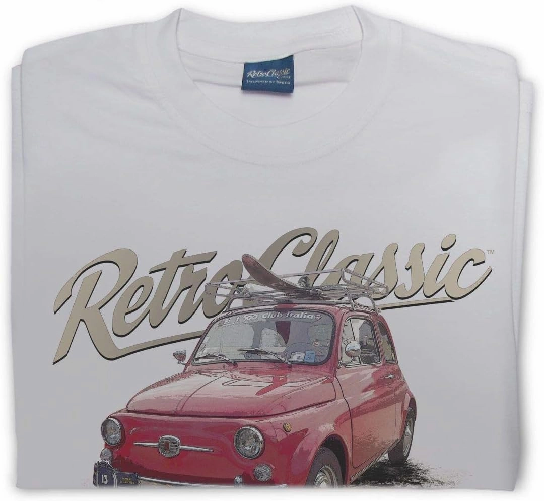 RetroClassic Classic 1965 Fiat 500 Car Mens T-Shirt