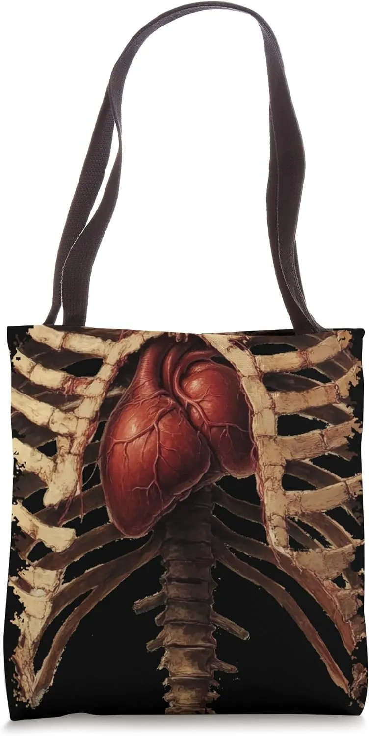 Ribcage with a Heart Tote Bag