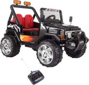 Ride On Car with Remote Control – Sporty All-Terrain Vehicle Battery Powered Kids ATV with Sound and MP3 for Ages 3-6 by Lil’ Rider (Black)