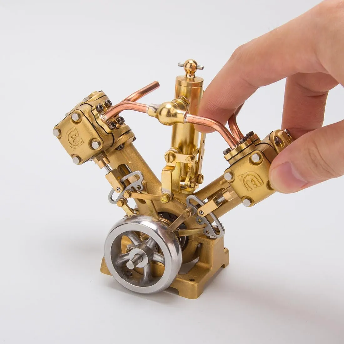 RW-V2 Engine Kit for Adults, Reciprocating Steam Engine Model Kit That Runs, Engine Motor Model Educational Physics Experiment STEM Model -RTR