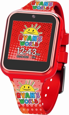 Ryan’s World Kids Smart Watch with Touchscreen Games Camera Voice Recorder Pedometer LED Display & Learning Tools – Adjustable Silicone Strap Fits Wrists 5.5" to 8"