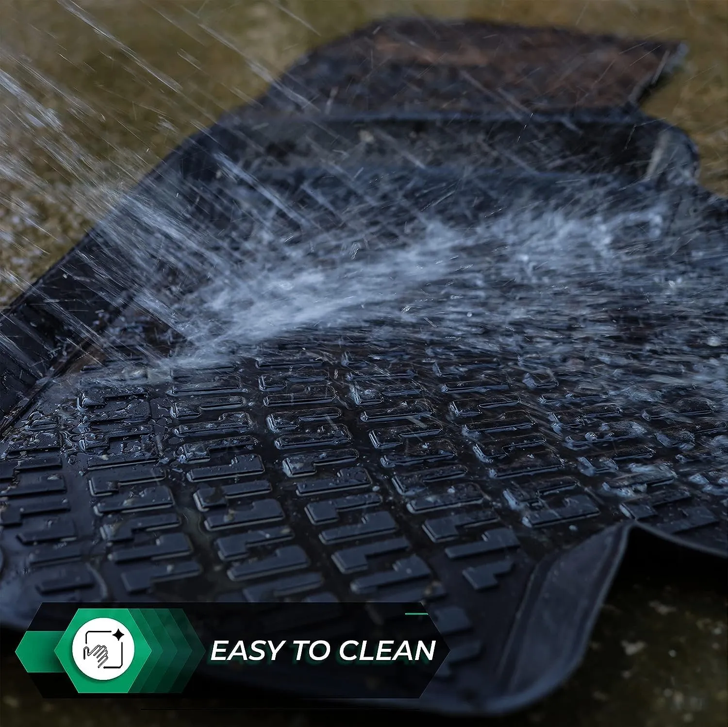 S60 2019-2025 Floor Mats 3D Custom Fit Rubber Car Mats Laser Measured Floor Liners All Weather Heavy Duty Waterproof Odorless Non-Slip TPE (Front & Rear, Black)